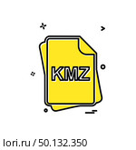 KMZ file type icon design vector. Стоковая иллюстрация, агентство Ingram Publishing / Фотобанк Лори