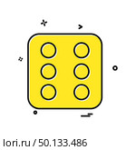 Dice icon design vector. Стоковая иллюстрация, агентство Ingram Publishing / Фотобанк Лори