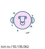 Monkey icon design vector. Стоковая иллюстрация, агентство Ingram Publishing / Фотобанк Лори