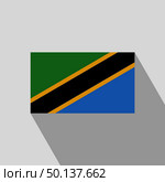 Tanzania flag Long Shadow design vector. Стоковая иллюстрация, агентство Ingram Publishing / Фотобанк Лори