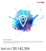 Map pin icon - Watercolor Background. Стоковая иллюстрация, агентство Ingram Publishing / Фотобанк Лори