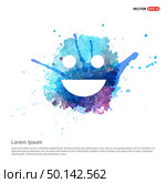 Emoji icon - Watercolor Background. Стоковая иллюстрация, агентство Ingram Publishing / Фотобанк Лори