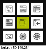 website , web , user interface , web app , internet , website , dwonloading , uploading, user design , icon, vector, design,  flat,  collection, style, creative,  icons , . Стоковая иллюстрация, агентство Ingram Publishing / Фотобанк Лори