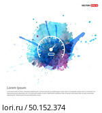Speedometer Icon - Watercolor Background. Стоковая иллюстрация, агентство Ingram Publishing / Фотобанк Лори