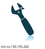 Adjustable Wrench Icon. Shadow Reflection Design. Vector Illustration. Стоковая иллюстрация, агентство Ingram Publishing / Фотобанк Лори