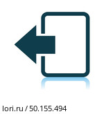 Exit Icon. Shadow Reflection Design. Vector Illustration. Стоковая иллюстрация, агентство Ingram Publishing / Фотобанк Лори