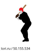 Highly detailed baseball athlete silhouette. Fully editable EPS 10 vector illustration. Стоковая иллюстрация, агентство Ingram Publishing / Фотобанк Лори
