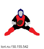 Highly detailed baseball athlete silhouette. Fully editable EPS 10 vector illustration. Стоковая иллюстрация, агентство Ingram Publishing / Фотобанк Лори