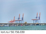 Port of cargo in Laem Chabang Port, Thailand. Стоковое фото, агентство Ingram Publishing / Фотобанк Лори