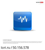 Ecg icon - 3d Blue Button. Стоковая иллюстрация, агентство Ingram Publishing / Фотобанк Лори
