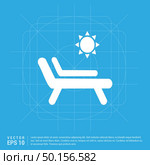 Sun bathe on the chaise longue with umbrella Icon. Стоковая иллюстрация, агентство Ingram Publishing / Фотобанк Лори