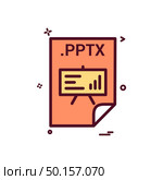 PPTX application download file files format icon vector design. Стоковая иллюстрация, агентство Ingram Publishing / Фотобанк Лори