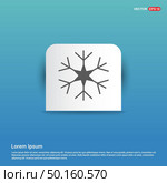 Snow Flake Icon - Blue Sticker button. Стоковая иллюстрация, агентство Ingram Publishing / Фотобанк Лори