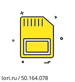 Sim card icon design vector. Стоковая иллюстрация, агентство Ingram Publishing / Фотобанк Лори