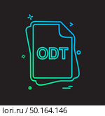 ODT file type icon design vector. Стоковая иллюстрация, агентство Ingram Publishing / Фотобанк Лори