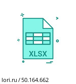 xlsx file file extension file format icon vector design. Стоковая иллюстрация, агентство Ingram Publishing / Фотобанк Лори