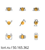 axe, tree , grave , halloween , rip , graveyard , horror , pumpkin , grave , cross , bat , scary , scare , candy , rip , horror , night , spider , icon, vector, design,  flat,  collection, style, creative,  icons. Стоковая иллюстрация, агентство Ingram Publishing / Фотобанк Лори