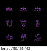tree , spider, pumpkin , halloween , rip , graveyard , horror , pumpkin , grave , cross , bat , scary , scare , candy , rip , horror , night , spider , icon, vector, design,  flat,  collection, style, creative,  icons. Стоковая иллюстрация, агентство Ingram Publishing / Фотобанк Лори