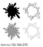 Blot Ink spot Paint splash icon outline set black grey color vector illustration flat style simple image. Стоковое фото, агентство Ingram Publishing / Фотобанк Лори