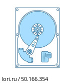 HDD Icon. Thin Line With Blue Fill Design. Vector Illustration. Стоковая иллюстрация, агентство Ingram Publishing / Фотобанк Лори
