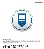 Diabetes Glucometer Icons - white circle button. Стоковая иллюстрация, агентство Ingram Publishing / Фотобанк Лори