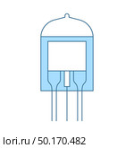 Electronic Vacuum Tube Icon. Thin Line With Blue Fill Design. Vector Illustration. Стоковая иллюстрация, агентство Ingram Publishing / Фотобанк Лори
