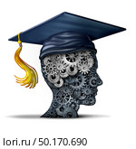 Business training concept of corporate education and work skills or career skill idea and engineering student icon as a 3D illustration. Стоковое фото, агентство Ingram Publishing / Фотобанк Лори