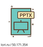 pptx file format icon vector design. Стоковая иллюстрация, агентство Ingram Publishing / Фотобанк Лори