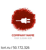 Plug-in Icon - Red WaterColor Circle Splash. Стоковая иллюстрация, агентство Ingram Publishing / Фотобанк Лори