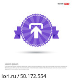 Upload Icon - Purple Ribbon banner. Стоковая иллюстрация, агентство Ingram Publishing / Фотобанк Лори