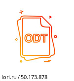 ODT file type icon design vector. Стоковая иллюстрация, агентство Ingram Publishing / Фотобанк Лори