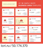 Set of 12 Lungs  Creative Busienss Card Template. Editable Creative logo and Visiting card background. Стоковая иллюстрация, агентство Ingram Publishing / Фотобанк Лори