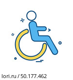 Handicapped icon design vector. Стоковая иллюстрация, агентство Ingram Publishing / Фотобанк Лори