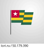 Togo waving Flag design vector. Стоковая иллюстрация, агентство Ingram Publishing / Фотобанк Лори