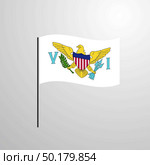 Virgin Islands US waving Flag. Стоковая иллюстрация, агентство Ingram Publishing / Фотобанк Лори