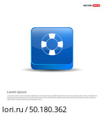 Swimming Lifebuoy Icon - 3d Blue Button. Стоковая иллюстрация, агентство Ingram Publishing / Фотобанк Лори