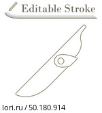 Knife Scabbard Icon. Editable Stroke Simple Design. Vector Illustration. Стоковая иллюстрация, агентство Ingram Publishing / Фотобанк Лори