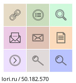user interface , buttons , application , multimedia , speaker, sound , mute , clock , menu , paper pin , bin  , next , back , icon, vector, design,  flat,  collection, style, creative,  icons. Стоковая иллюстрация, агентство Ingram Publishing / Фотобанк Лори