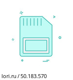 Sim card icon design vector. Стоковая иллюстрация, агентство Ingram Publishing / Фотобанк Лори