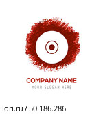 Disc Icon - Red WaterColor Circle Splash. Стоковая иллюстрация, агентство Ingram Publishing / Фотобанк Лори