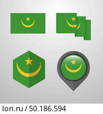 Mauritania flag design set vector. Стоковая иллюстрация, агентство Ingram Publishing / Фотобанк Лори
