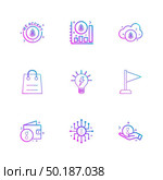 we accept , coin , graph , cloud , flag , bag, idea , wallet, ic , golem ,icon, vector, design,  flat,  collection, style, creative,  icons. Стоковая иллюстрация, агентство Ingram Publishing / Фотобанк Лори
