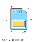 Sim card icon design vector. Стоковая иллюстрация, агентство Ingram Publishing / Фотобанк Лори