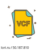 VCF file type  icon design vector. Стоковая иллюстрация, агентство Ingram Publishing / Фотобанк Лори