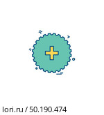 medical cicle plus hospltal sign icon vector design. Стоковая иллюстрация, агентство Ingram Publishing / Фотобанк Лори