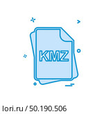 KMZ file type icon design vector. Стоковая иллюстрация, агентство Ingram Publishing / Фотобанк Лори