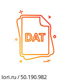 DAT file type icon design vector. Стоковая иллюстрация, агентство Ingram Publishing / Фотобанк Лори