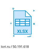xlsx file file extension file format icon vector design. Стоковая иллюстрация, агентство Ingram Publishing / Фотобанк Лори