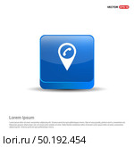 Map pin icon - 3d Blue Button. Стоковая иллюстрация, агентство Ingram Publishing / Фотобанк Лори