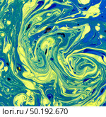 Abstract oil yellow blue painting can be used as a trendy background for wallpapers, posters and cards. Modern artwork.. Duotone abstract marble effect painting background. Стоковое фото, агентство Ingram Publishing / Фотобанк Лори